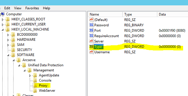 Gateway proxy setting verification on regedit